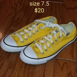 Yellow converse sneakers